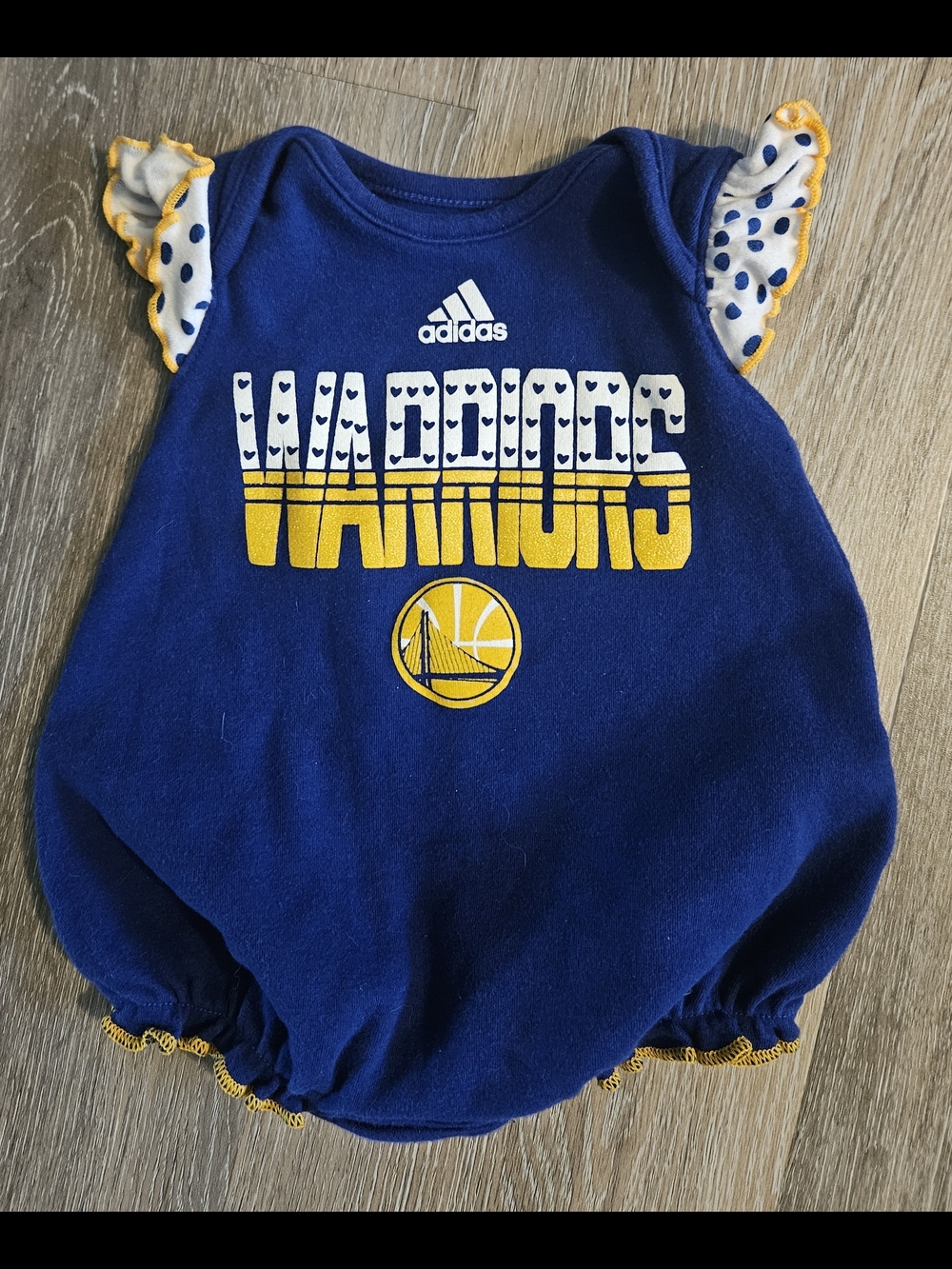 Adidas Golden State Warriors Baby Romper - Blue & Yellow